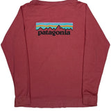 Patagonia Long Sleeve T-Shirt - Small Red Cotton