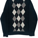 Tommy Hilfiger Argyle Jumper - Medium Red Cotton