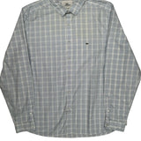 Lacoste Checked Shirt - Large Blue Cotton