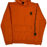 Age 14-16 Carhartt Hoodie - Large Orange Cotton