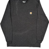 Carhartt Long Sleeve T-Shirt - Large Gray Cotton