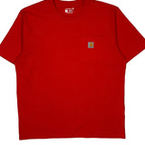 Carhartt T-Shirt - Large Red Cotton