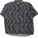 Kings Road Striped Short Sleeve Shirt - 2XL Multicoloured Polyester