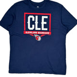 Cleveland Guardians Majestic Mlb T-Shirt - XL Blue Cotton