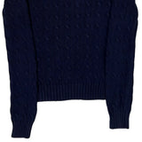 Ralph Lauren Cable Knit Sweater - XS Navy Cotton