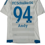Fc Schalke 04 Adidas 2016-17 Football Shirt - Medium White Polyester
