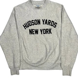 Reverse Weave Champion Hudson Yards New York Sweatshirt - Small Gray Cotton