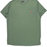 Carhartt T-Shirt - Large Green Cotton