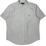 Polo By Ralph Lauren Short Sleeve Shirt - Large White Cotton