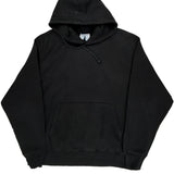 Reverse Weave Champion Hoodie - Large Black Cotton