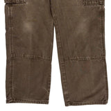 Wrangler Carpenter Trousers - 34W 32L Brown Cotton