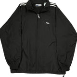 Fila Windbreaker - Large Black Nylon