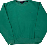 Polo By Ralph Lauren Sweatshirt - Large Green Cotton Blend