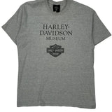 Harley Davidson T-Shirt - Large Grey Cotton Blend