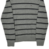Tommy Hilfiger Striped Jumper - Medium Grey Cotton