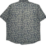 Columbia Short Sleeve Shirt - Large Blue Cotton