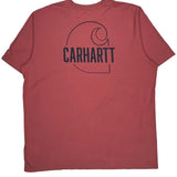 Carhartt Tall T-Shirt - 2XL Red Cotton Blend