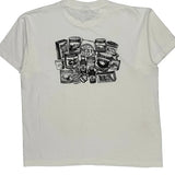 Single Stitch Falcon Food Drive '96 Fruit Of The Loom Graphic T-Shirt - XL White Cotton Blend