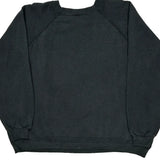 1990'S Blank Made In USA Hanes Sweatshirt - XL Black Cotton Blend