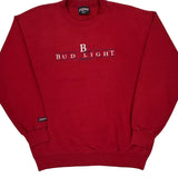 Bud Light Jansport Sweatshirt - Large Red Cotton