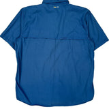 Carhartt Rip Stop Short Sleeve Shirt - XL Blue Polyester