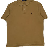 Polo By Ralph Lauren Polo Shirt - Medium Brown Cotton