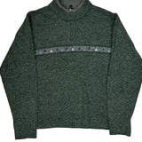 Woolrich 1/4 Zip - XL Green Wool Blend