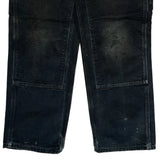 Carhartt Double Knee Carpenter Pants - 32W 28L Black Cotton