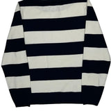 Tommy Hilfiger Striped Sweater - Large Black & White Cotton Blend