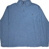 Polo By Ralph Lauren 1/4 Zip - 4XL Blue Cotton
