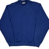 90'S Blank Made In USA Fruit Of The Loom Sweatshirt - XL Blue Cotton Blend
