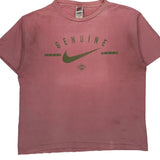 Nike Graphic T-Shirt - Large Pink Cotton