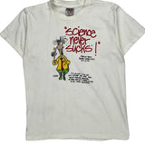 Science Never Sucks! Oneita Single Stitch T-Shirt - Large White Cotton
