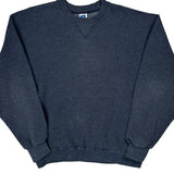 Blank Russell Athletic Sweatshirt - Large Grey Cotton Blend