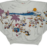 Unbranded Cartoon Sweatshirt - XL White Cotton Blend