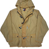 80S Tommy Hilfiger Windbreaker - XL Yellow Nylon