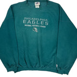 Philadelphia Eagles Logo Athletics Football Sweatshirt - 2XL Green Cotton