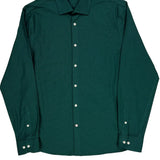 Tommy Hilfiger Slim Fit Shirt - Large Green Cotton