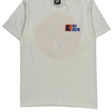 Single Stitch Screen Stars Graphic T-Shirt - Medium White Cotton Blend