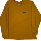Reebok Long Sleeve T-Shirt - XL Yellow Cotton