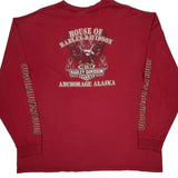House Of Harley Davidson Anchorage Alaska Harley Davidson Graphic Long Sleeve T-Shirt - Large Red Cotton