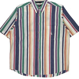 Nautica Striped Short Sleeve Shirt - Large Multicoloured Cotton
