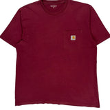 Carhartt T-Shirt - XL Red Cotton