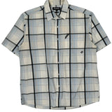 Ecko Unltd Checked Short Sleeve Shirt - Large Blue Cotton