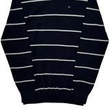 Tommy Hilfiger Striped Sweater - Small Navy Cotton
