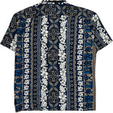The Hawaiian Original Floral Hawaiian Shirt - Large Blue Cotton
