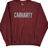 Carhartt Sweatshirt - 2XL Burgundy Cotton