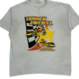 Racing Gildan Graphic T-Shirt - XL White Cotton