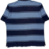 Tommy Hilfiger Striped Polo Shirt - Large Blue Cotton