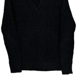 Ralph Lauren Cable Knit Jumper - Medium Black Cotton